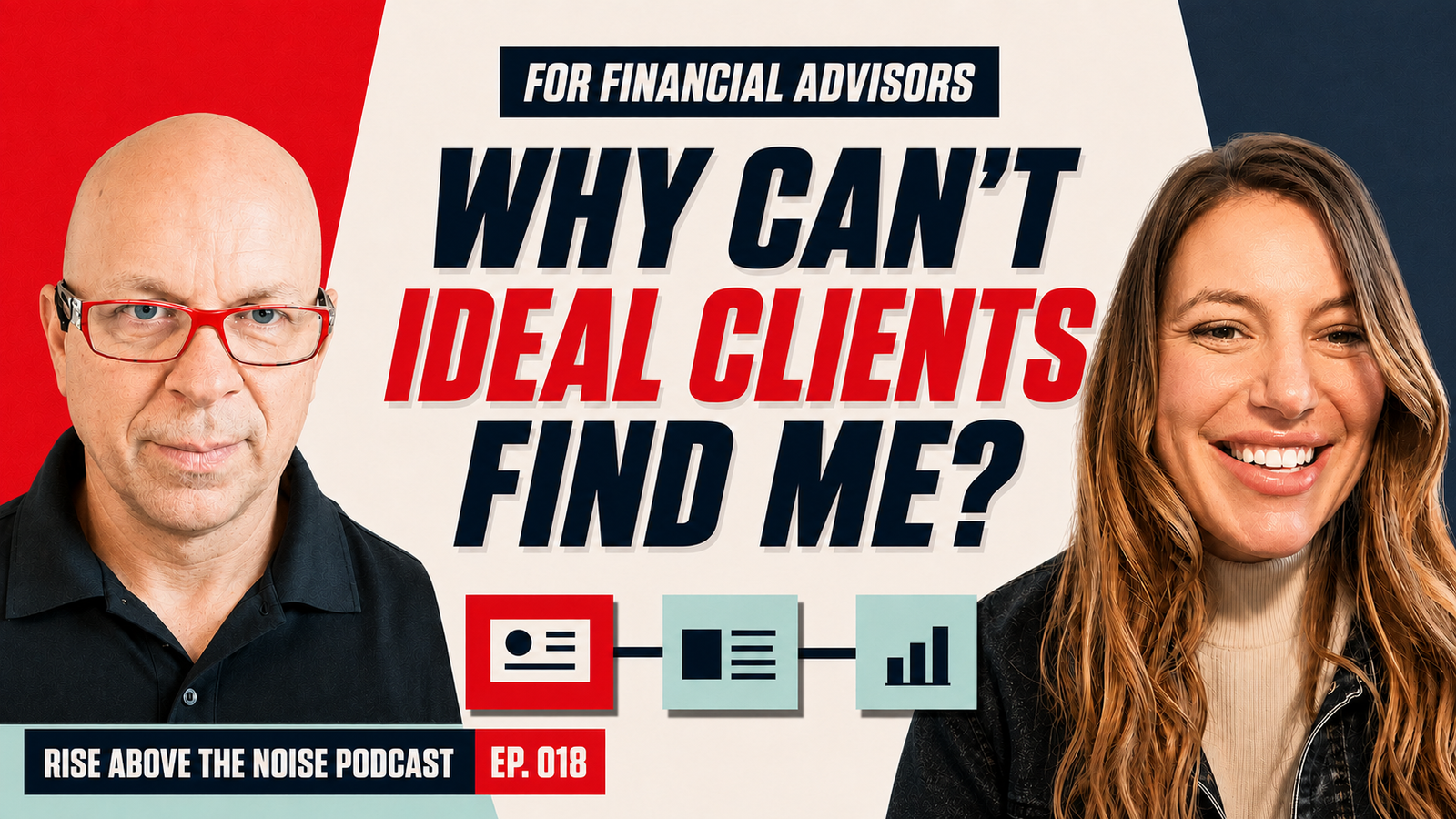 Rise Above The Noise podcast Ep. 018: Why can't ideal clients find me? For financial advisors, with Kirk Lowe